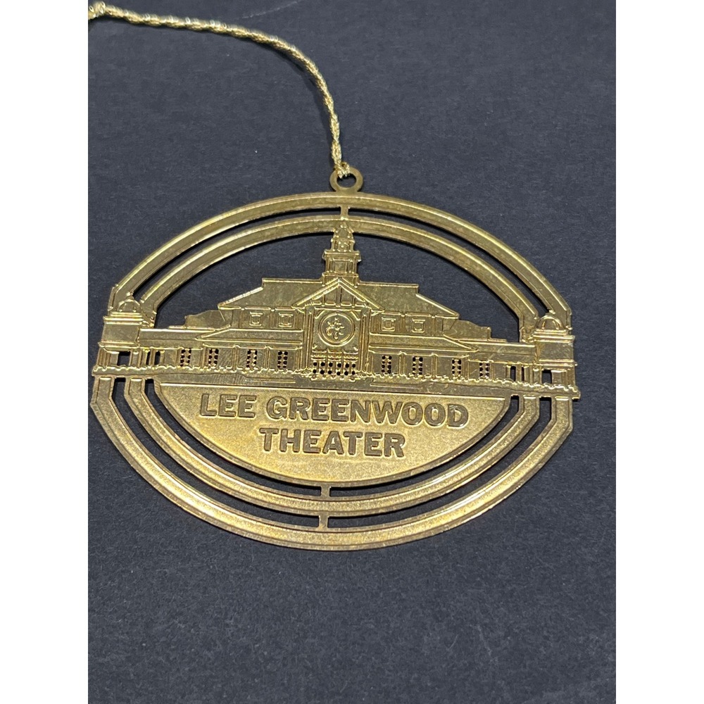 Lee Greenwood Theater Pigeon Forge Tennessee Gold Tone Metal Souvenir Ornament